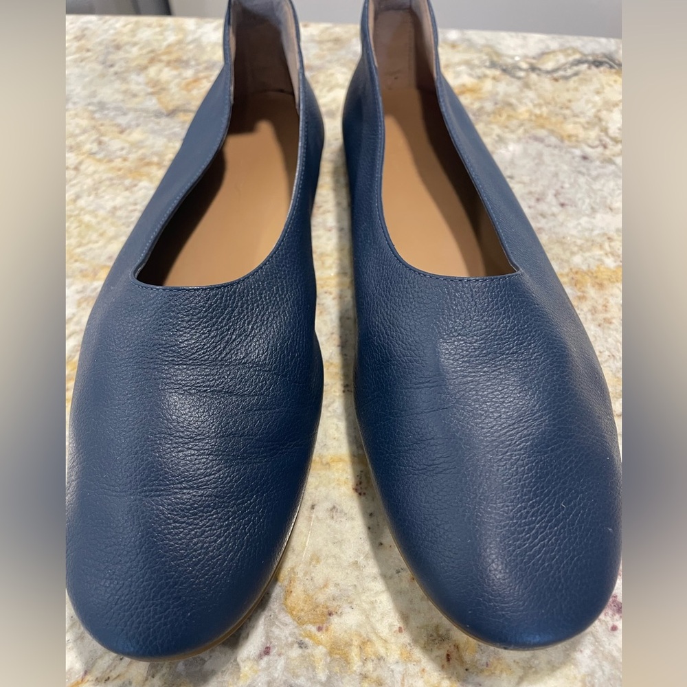 Everlane Navy Leather Flats - 9.5